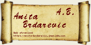 Anita Brdarević vizit kartica